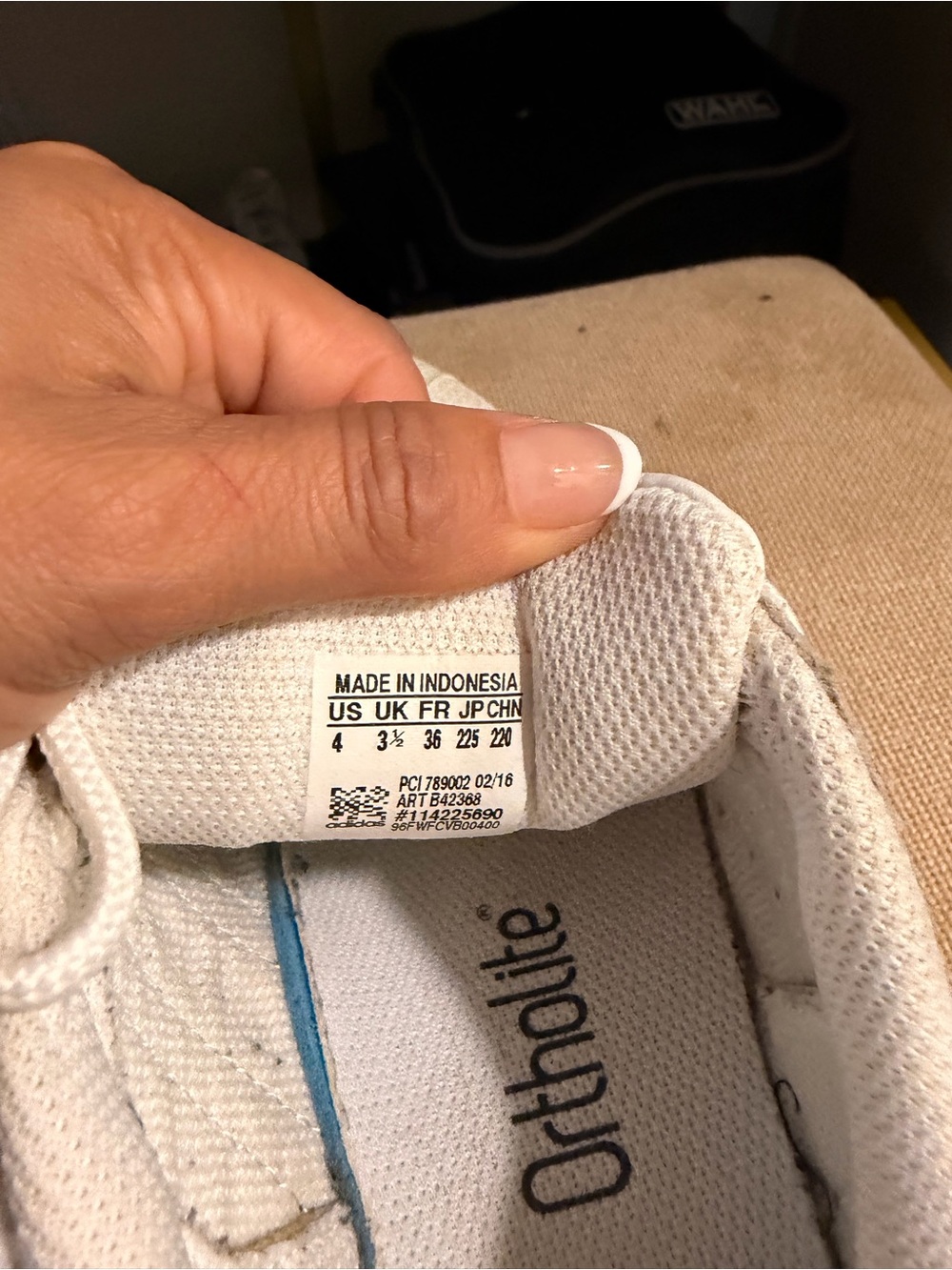 adidas Kids White Ortholite Sneakers